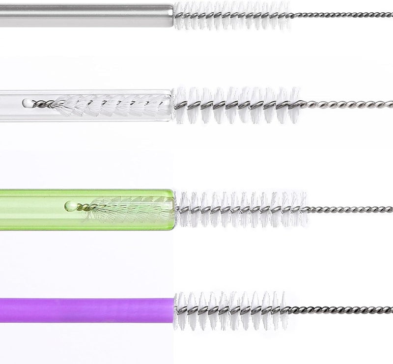 AZEN 15 Pack Straw Cleaner Brush Set, 12 inch Extra Long, 5 Different Diameters Reusable Cleaning Brush for Sippy Cup, Water Bottle and Tubes - Image 3